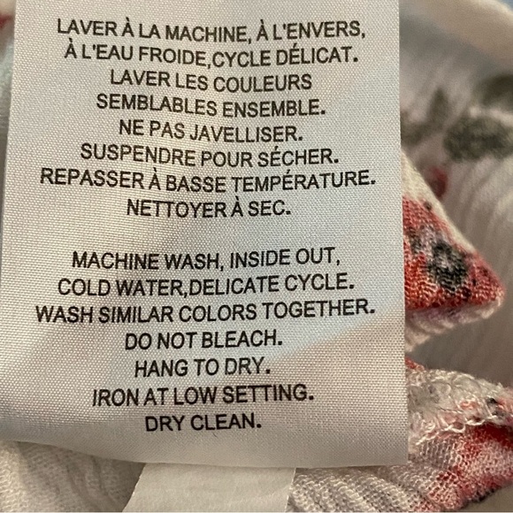 In Every Story Womens Floral Off Shoulder Peasant Blouse Gathered Tie Front 5X - Picture 8 of 11